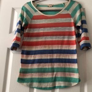 A multi-colored stripped shirt